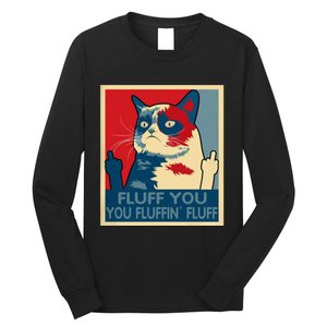 Retro Fluff You You Fluffin’ Fluff Cat Kitten Long Sleeve Shirt