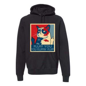 Retro Fluff You You Fluffin’ Fluff Cat Kitten Premium Hoodie