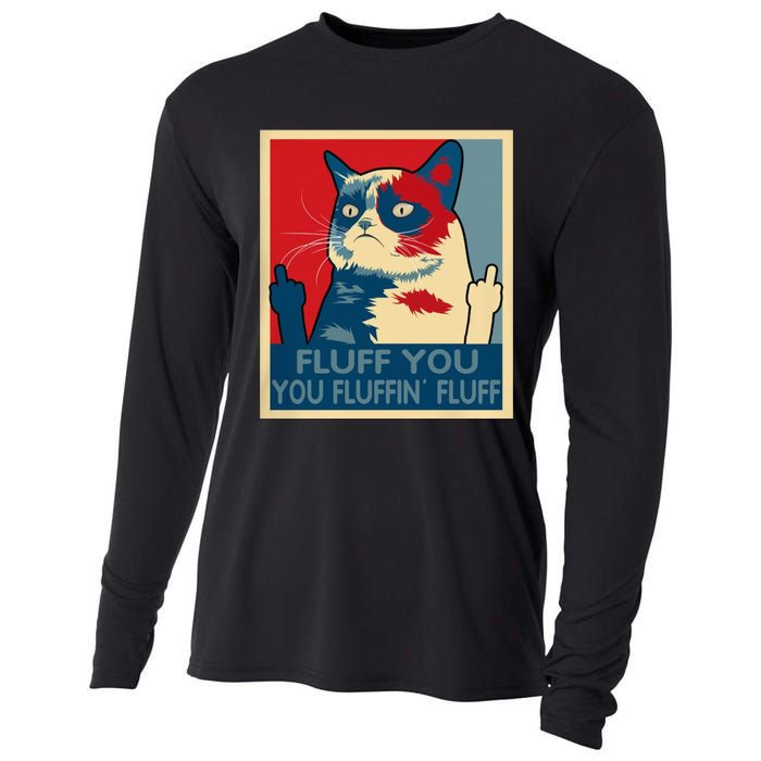 Retro Fluff You You Fluffin’ Fluff Cat Kitten Cooling Performance Long Sleeve Crew