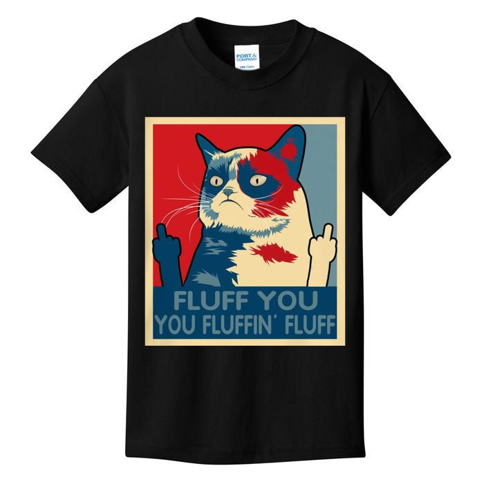 Retro Fluff You You Fluffin’ Fluff Cat Kitten Kids T-Shirt