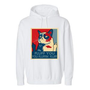 Retro Fluff You You Fluffin’ Fluff Cat Kitten Garment-Dyed Fleece Hoodie