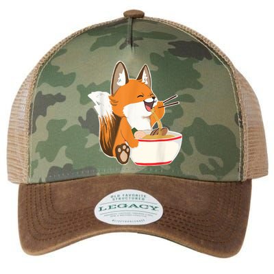 Ramen Fox Zookeeper Wildlife Lover Legacy Tie Dye Trucker Hat