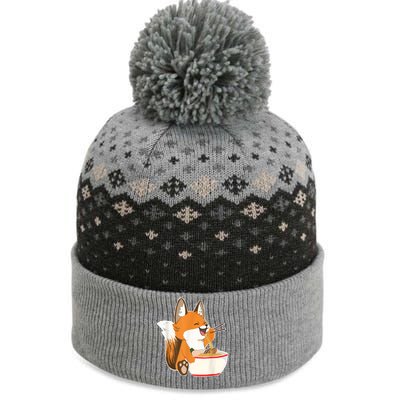 Ramen Fox Zookeeper Wildlife Lover The Baniff Cuffed Pom Beanie