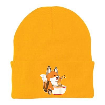 Ramen Fox Zookeeper Wildlife Lover Knit Cap Winter Beanie