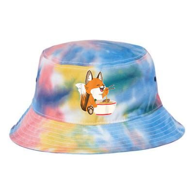 Ramen Fox Zookeeper Wildlife Lover Tie Dye Newport Bucket Hat