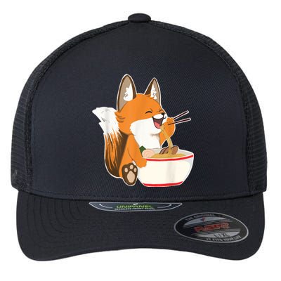 Ramen Fox Zookeeper Wildlife Lover Flexfit Unipanel Trucker Cap