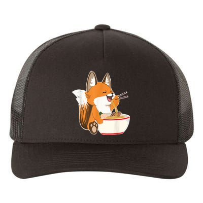 Ramen Fox Zookeeper Wildlife Lover Yupoong Adult 5-Panel Trucker Hat