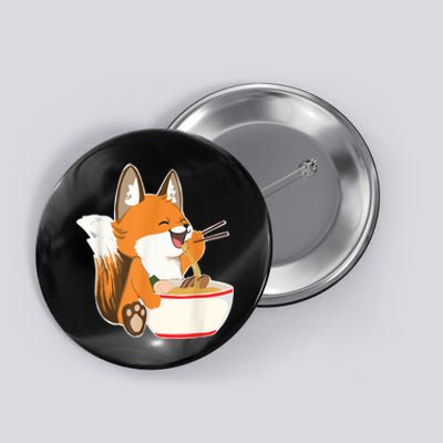 Ramen Fox Zookeeper Wildlife Lover Button