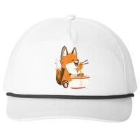 Ramen Fox Zookeeper Wildlife Lover Snapback Five-Panel Rope Hat