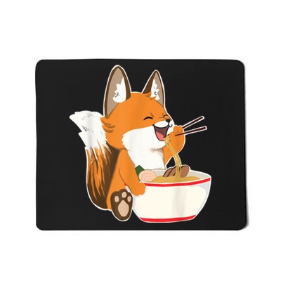 Ramen Fox Zookeeper Wildlife Lover Mousepad