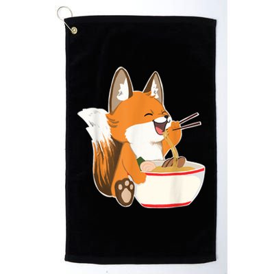 Ramen Fox Zookeeper Wildlife Lover Platinum Collection Golf Towel