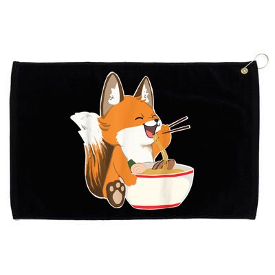 Ramen Fox Zookeeper Wildlife Lover Grommeted Golf Towel