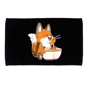 Ramen Fox Zookeeper Wildlife Lover Microfiber Hand Towel