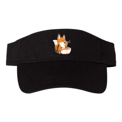 Ramen Fox Zookeeper Wildlife Lover Valucap Bio-Washed Visor