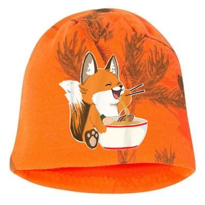 Ramen Fox Zookeeper Wildlife Lover Kati - Camo Knit Beanie