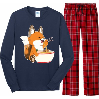 Ramen Fox Zookeeper Wildlife Lover Long Sleeve Pajama Set