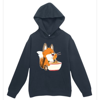 Ramen Fox Zookeeper Wildlife Lover Urban Pullover Hoodie