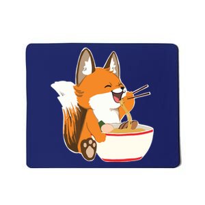 Ramen Fox Zookeeper Wildlife Lover Mousepad