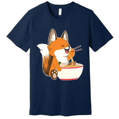 Ramen Fox Zookeeper Wildlife Lover Premium T-Shirt