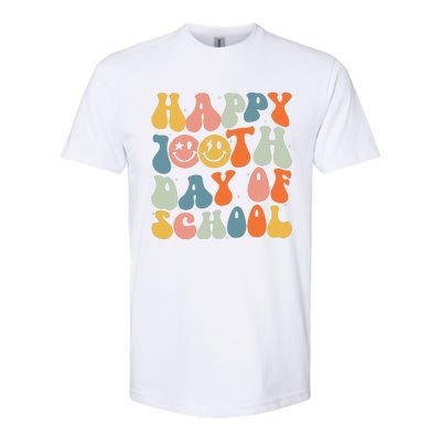 Retro Groovy 100 Days Happy 100th Day Of School Teacher Softstyle® CVC T-Shirt