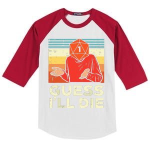 Rpg Gamer 1 Guess Ill Die Kids Colorblock Raglan Jersey