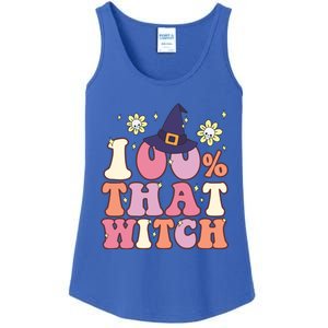 Retro Groovy 100% That Witch Funny 100 Percent That Witch Cool Gift Ladies Essential Tank