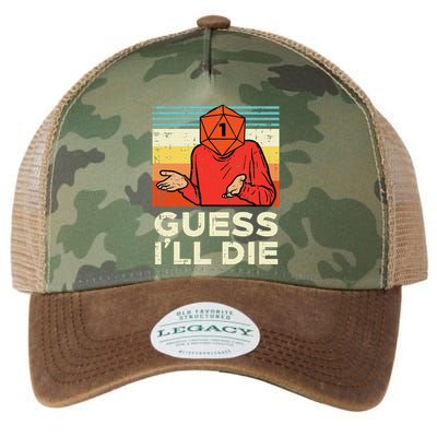 Rpg Gamer 1 Guess Ill Die Retro Legacy Tie Dye Trucker Hat