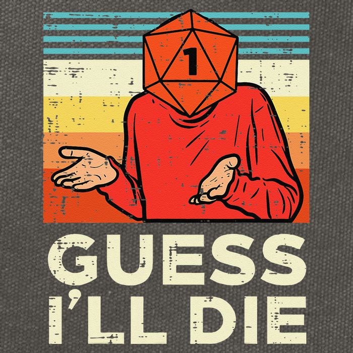 Rpg Gamer 1 Guess Ill Die Retro Cotton Canvas Backpack
