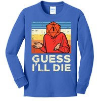 Rpg Gamer 1 Guess Ill Die Retro Kids Long Sleeve Shirt