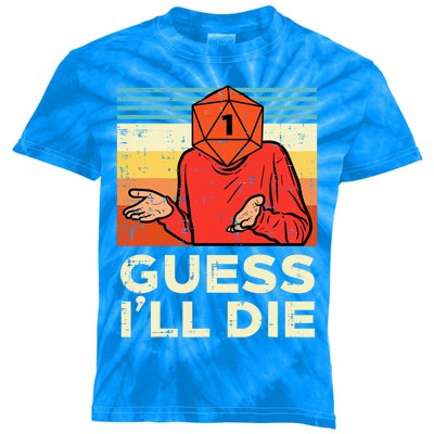 Rpg Gamer 1 Guess Ill Die Retro Kids Tie-Dye T-Shirt