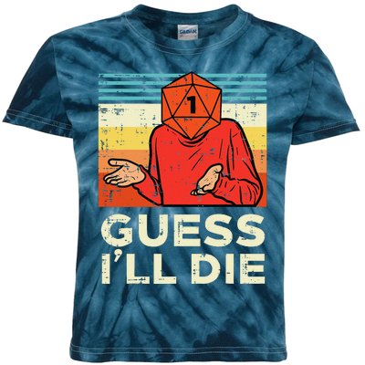 Rpg Gamer 1 Guess Ill Die Retro Kids Tie-Dye T-Shirt