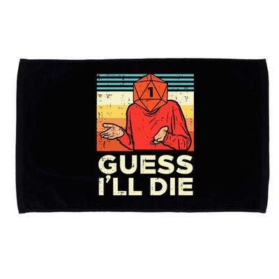 Rpg Gamer 1 Guess Ill Die Retro Microfiber Hand Towel