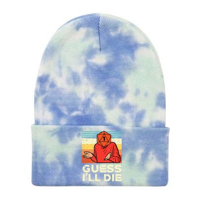 Rpg Gamer 1 Guess Ill Die Retro Tie Dye 12in Knit Beanie