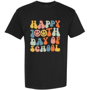 Retro Groovy 100 Days Happy 100th Day Of School Teacher Garment-Dyed Heavyweight T-Shirt