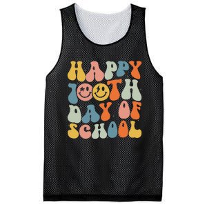 Retro Groovy 100 Days Happy 100th Day Of School Teacher Mesh Reversible Basketball Jersey Tank