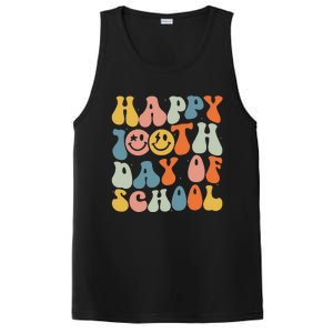 Retro Groovy 100 Days Happy 100th Day Of School Teacher PosiCharge Competitor Tank