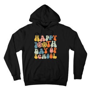 Retro Groovy 100 Days Happy 100th Day Of School Teacher Tall Hoodie