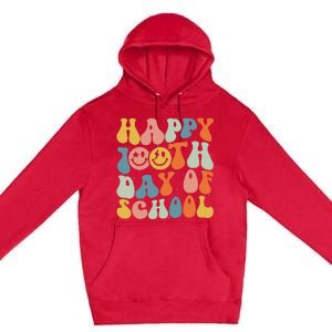 Retro Groovy 100 Days Happy 100th Day Of School Teacher Premium Pullover Hoodie