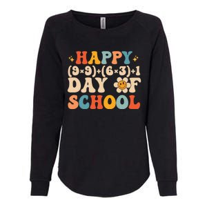 Retro Groovy 100 Days Of School Math Teacher Happy 100th Day Meaningful Gift Womens California Wash Sweatshirt