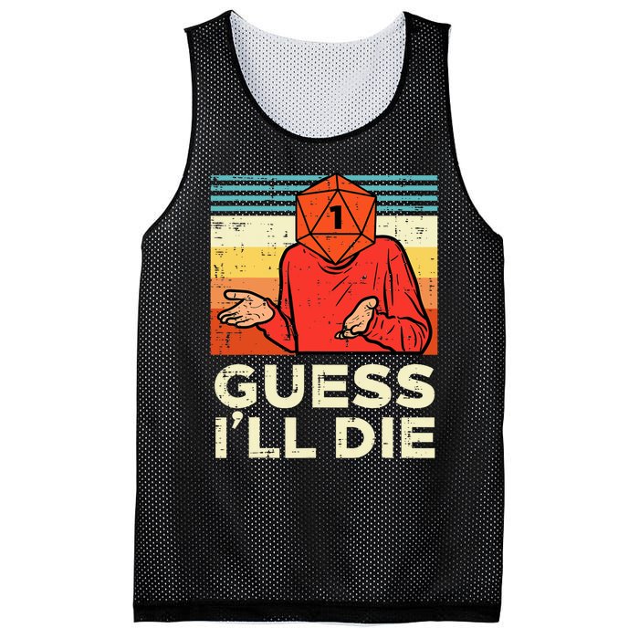 Rpg Gamer 1 Guess Ill Die Retro Mesh Reversible Basketball Jersey Tank