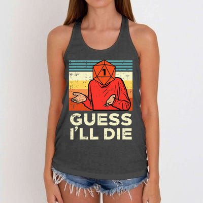 Rpg Gamer 1 Guess Ill Die Retro Women's Knotted Racerback Tank