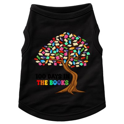 Retro Groovy 100 Days In The Books Happy 100th Day Of School Gift Doggie Tank
