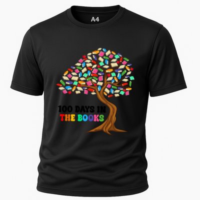 Retro Groovy 100 Days In The Books Happy 100th Day Of School Gift Performance Shirt