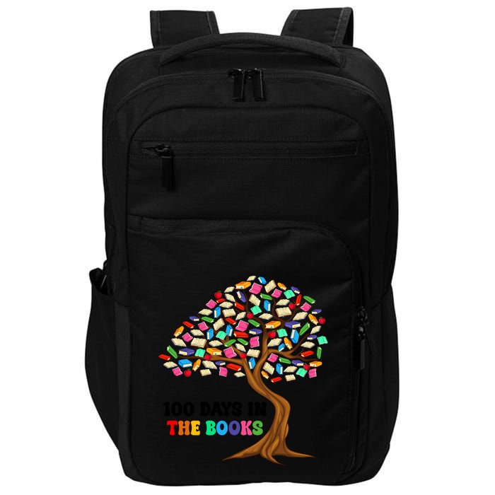 Retro Groovy 100 Days In The Books Happy 100th Day Of School Gift Impact Tech Backpack
