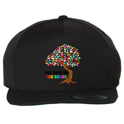 Retro Groovy 100 Days In The Books Happy 100th Day Of School Gift Wool Snapback Cap