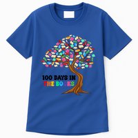 Retro Groovy 100 Days In The Books Happy 100th Day Of School Gift Tall T-Shirt