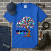Retro Groovy 100 Days In The Books Happy 100th Day Of School Gift Tall T-Shirt