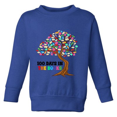 Retro Groovy 100 Days In The Books Happy 100th Day Of School Gift Toddler Sweatshirt