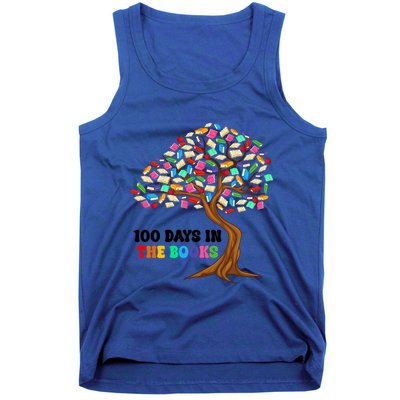 Retro Groovy 100 Days In The Books Happy 100th Day Of School Gift Tank Top