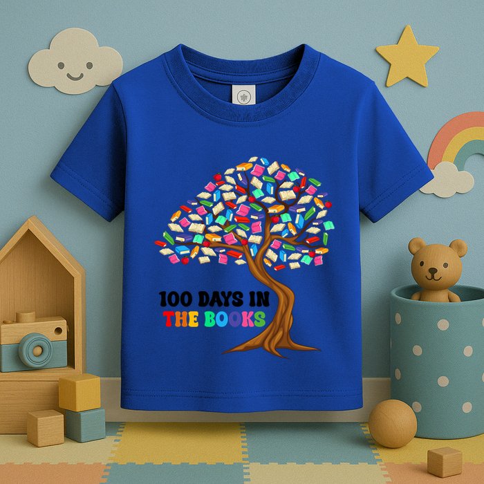 Retro Groovy 100 Days In The Books Happy 100th Day Of School Gift Toddler T-Shirt